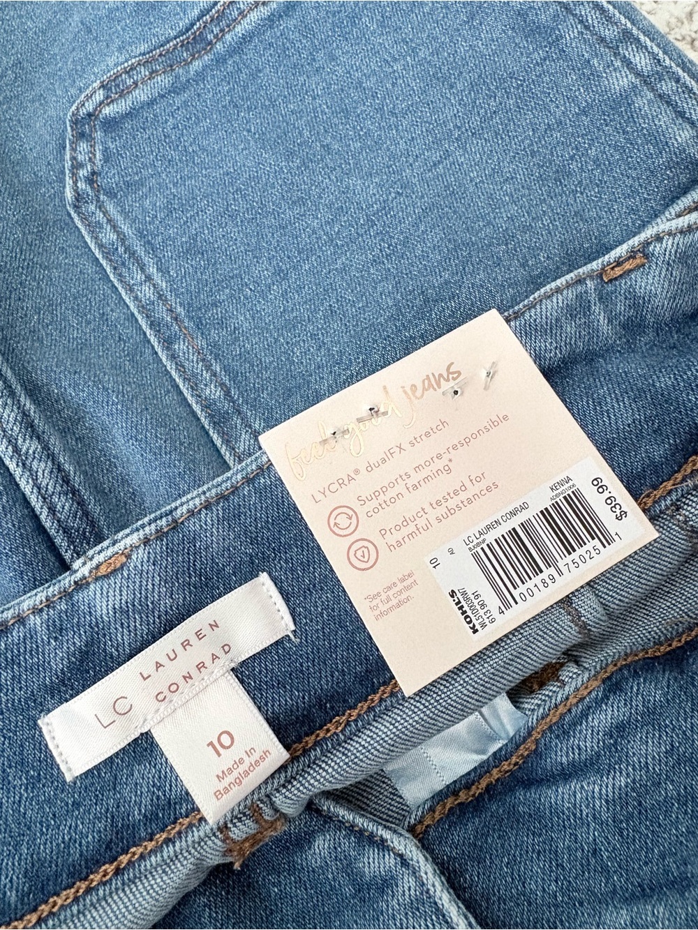 NWT LC Lauren Conrad Light Blue Denim Front-Pocket Shorts Women’s Size 10 - Picture 3 of 4